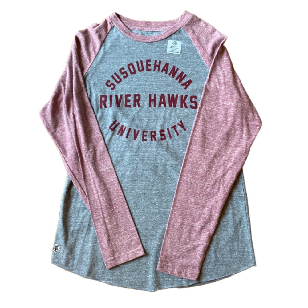 NWT Susquehanna University River Hawks Fall Rush Long-Sleeve Tee, Small